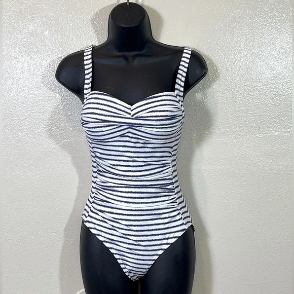 Niptuck Joanne Twist Striped One Piece Swimsuit - Picture 3 of 6